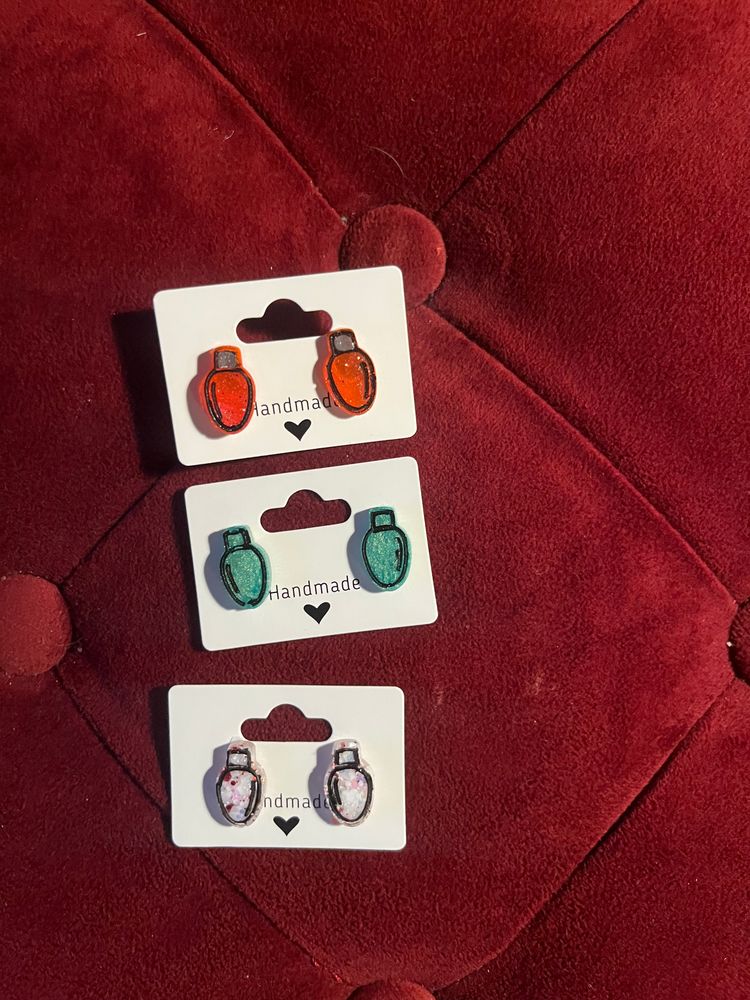 Christmas Light Earrings